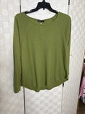 Green Waffle Knit Top