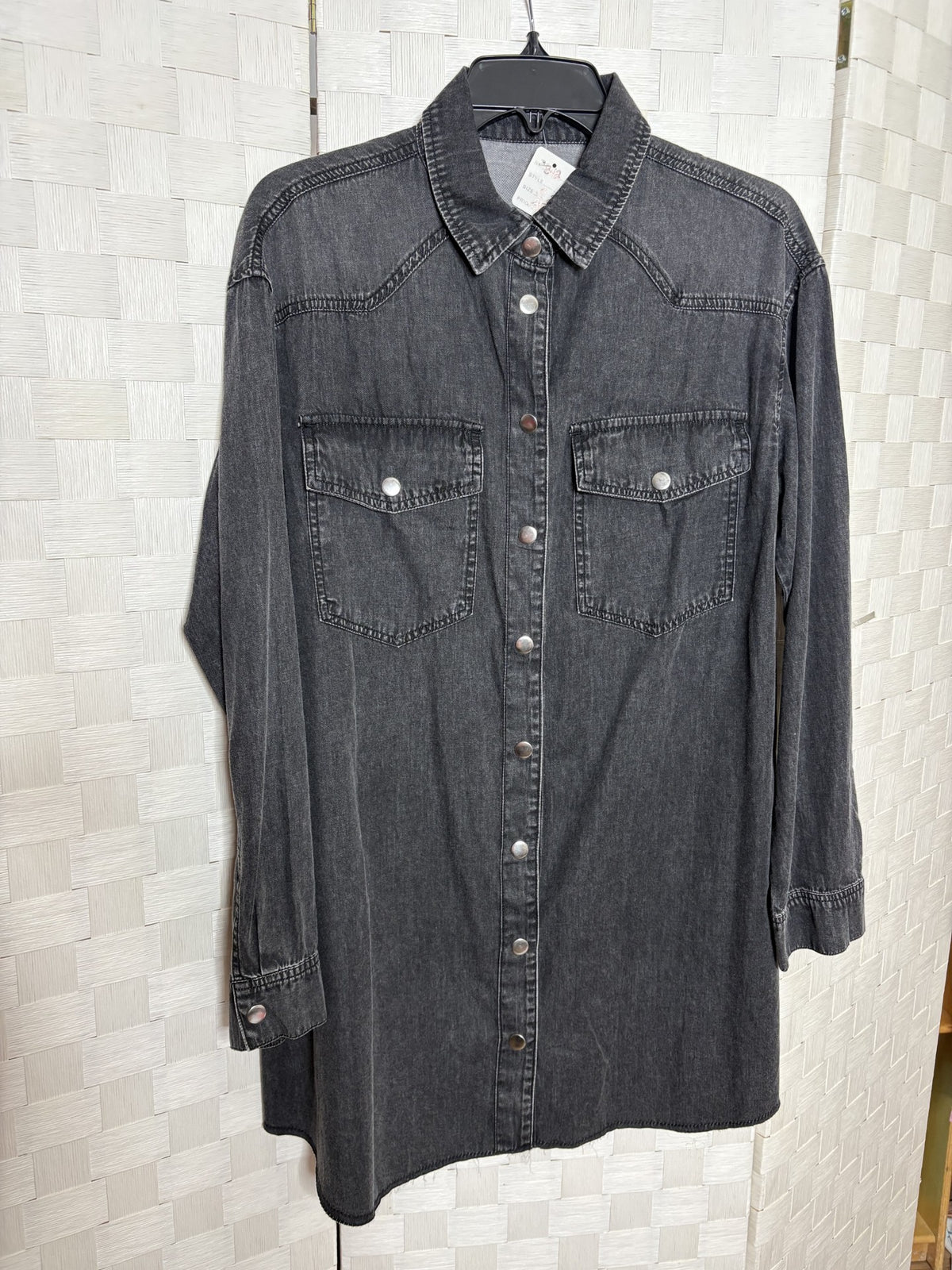 Black Soft-Denim Dress