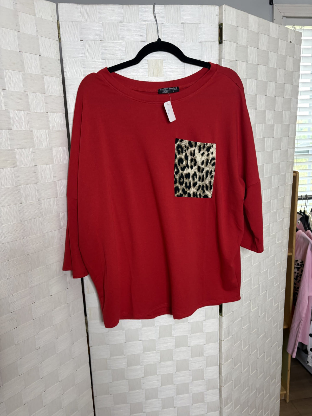 Red-Leopard Top