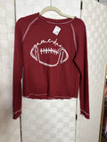 Burgundy Waffle Knit Top