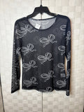 Black Bow Mesh Undershirt