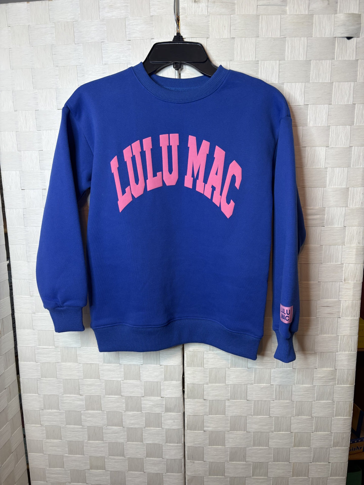 Blue-Pink Lulu Mac Crewneck